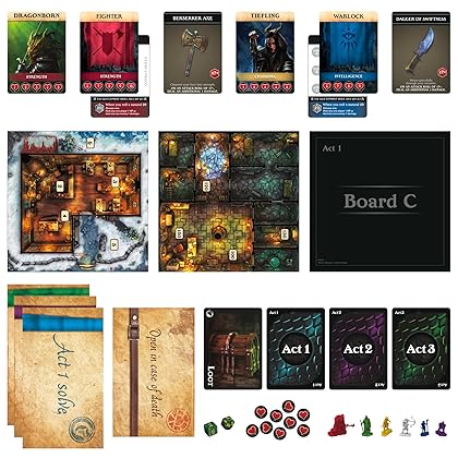 Hasbro Gaming Dungeons & Dragons: Bedlam in Neverwinter Board Game, Escape Room, Cooperative Strategy Games for Ages 12+, 2-6 Players, 3 Acts Approx. 90 Mins Each