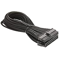Silverstone Tek Sleeved Extension Power Supply Cable with 1 x Motherboard 24-Pin Connector (PP07-MBB)