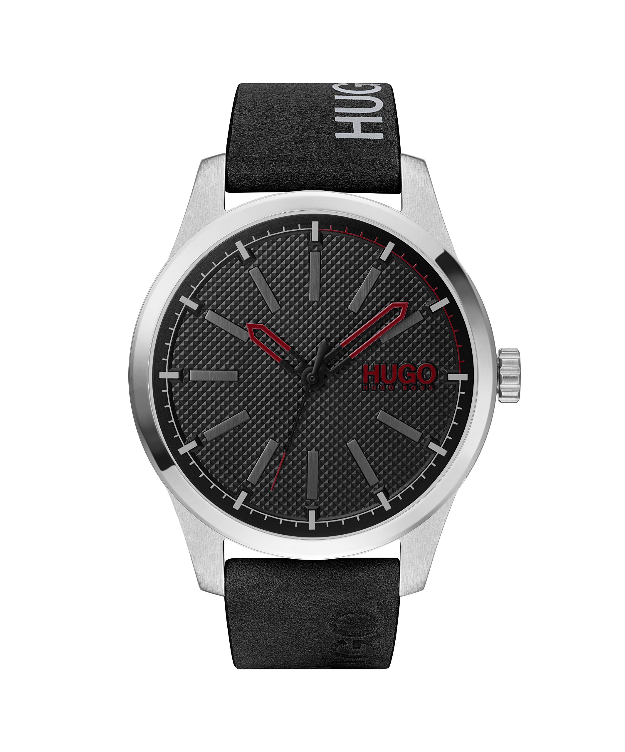 HUGO #Invent Men's Quartz Stainless Steel Watch with Leather Strap