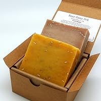 Beer Soap Gift Set (2 Full Size Bars) - Refreshing Orange, Patchouli Peppermint - Handmade with Real Beer, All Natural / Organic Ingredients