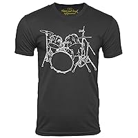 Drums T-Shirt Artistic Design Drummer Tee