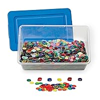 hand2mind Transparent Counters Classroom Kit, Plastic Bingo Chips, Math Bingo Tokens, Math Manipulatives for Preschool, Counters for Kids Math, Childrens Counting Manipulatives (Set of 5,000)