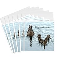 3dRose Duck Formation, Grandparents Day - Greeting Cards, 6 x 6 inches, set of 6 (gc_55081_1)