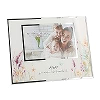 Pavilion - Mom - Mirror Glass Photo Frame - Holds 6 x 4-Inches Photo, 1 Count, 9.25 x 7.25-Inches Overall in Size