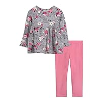 PIPPA & JULIE girls Shirt & Legging Set, 2-piece Outfit, Includes Pair of Leggings & Top