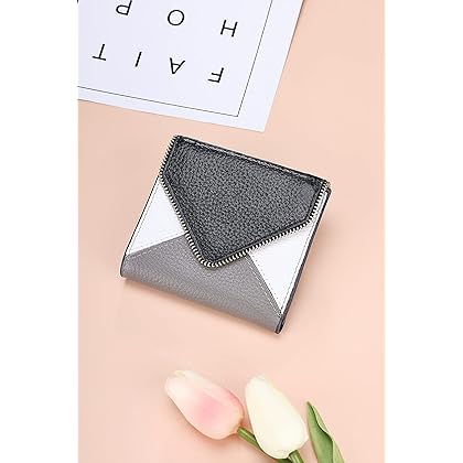 Lavemi Ultra Thin Small Compact Leather Womens Wallets RFID Blocking Credit Card Holder Case for Women