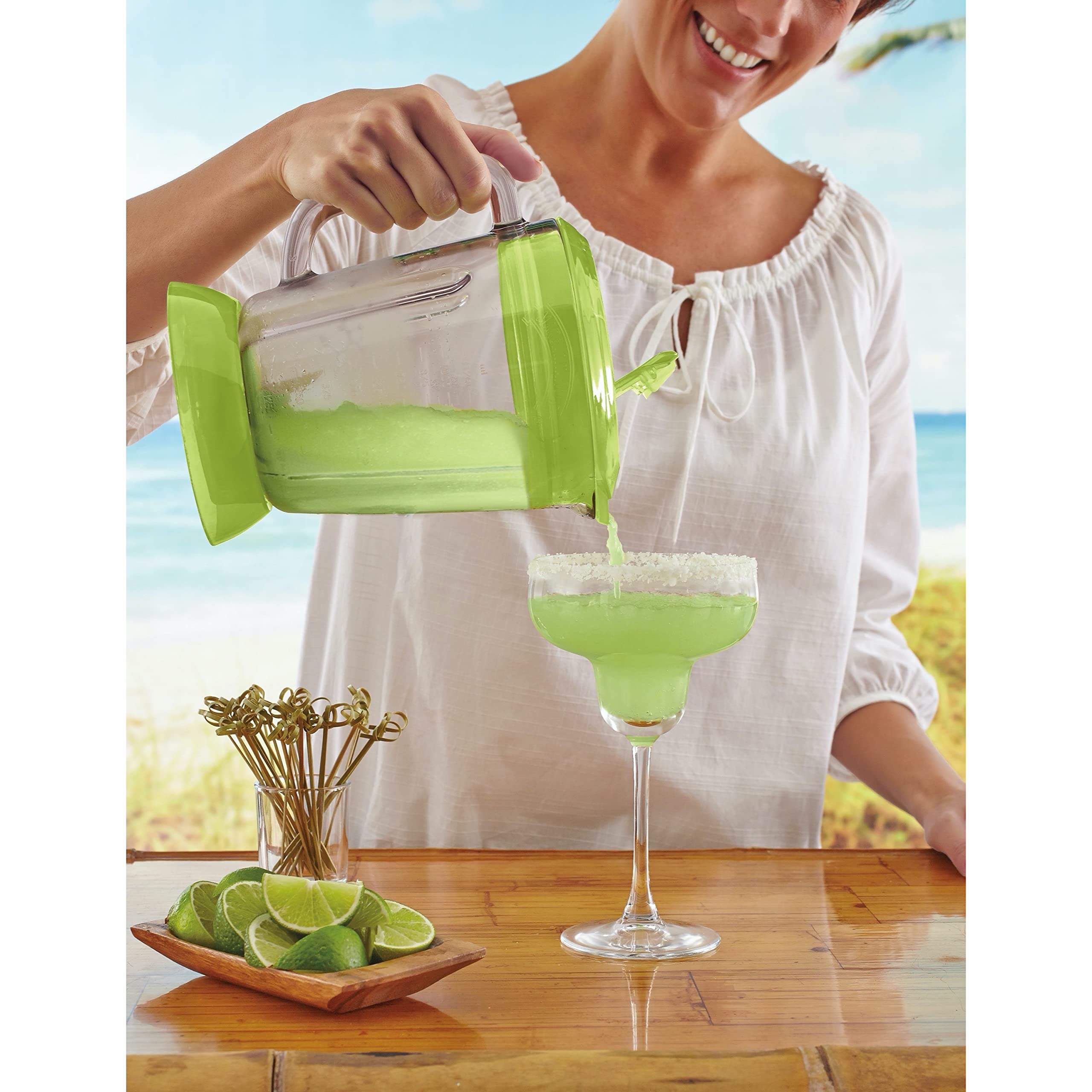 Margaritaville Bahamas Frozen Concoction Dual Mode Beverage Maker Home Margarita Machine with No-Brainer Mixer and, 36 Ounce Pitcher