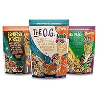 Granarly Granola Variety 3 Pack - O.G, Espresso Yo Self, & Mardi Pardi - Whiskey Baked Gluten Free Granola for Yogurt - Healthy Granola Cereal for on The Go Snacks - 10oz/bag, 3 Count
