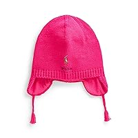 POLO RALPH LAUREN Baby Girl Polo Pony Cotton Earflap Hat