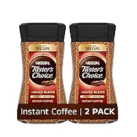 NESCAFÉ Taster's Choice Instant Coffee, Light Medium Roast, House Blend, 2 Jars (7 Oz Each)