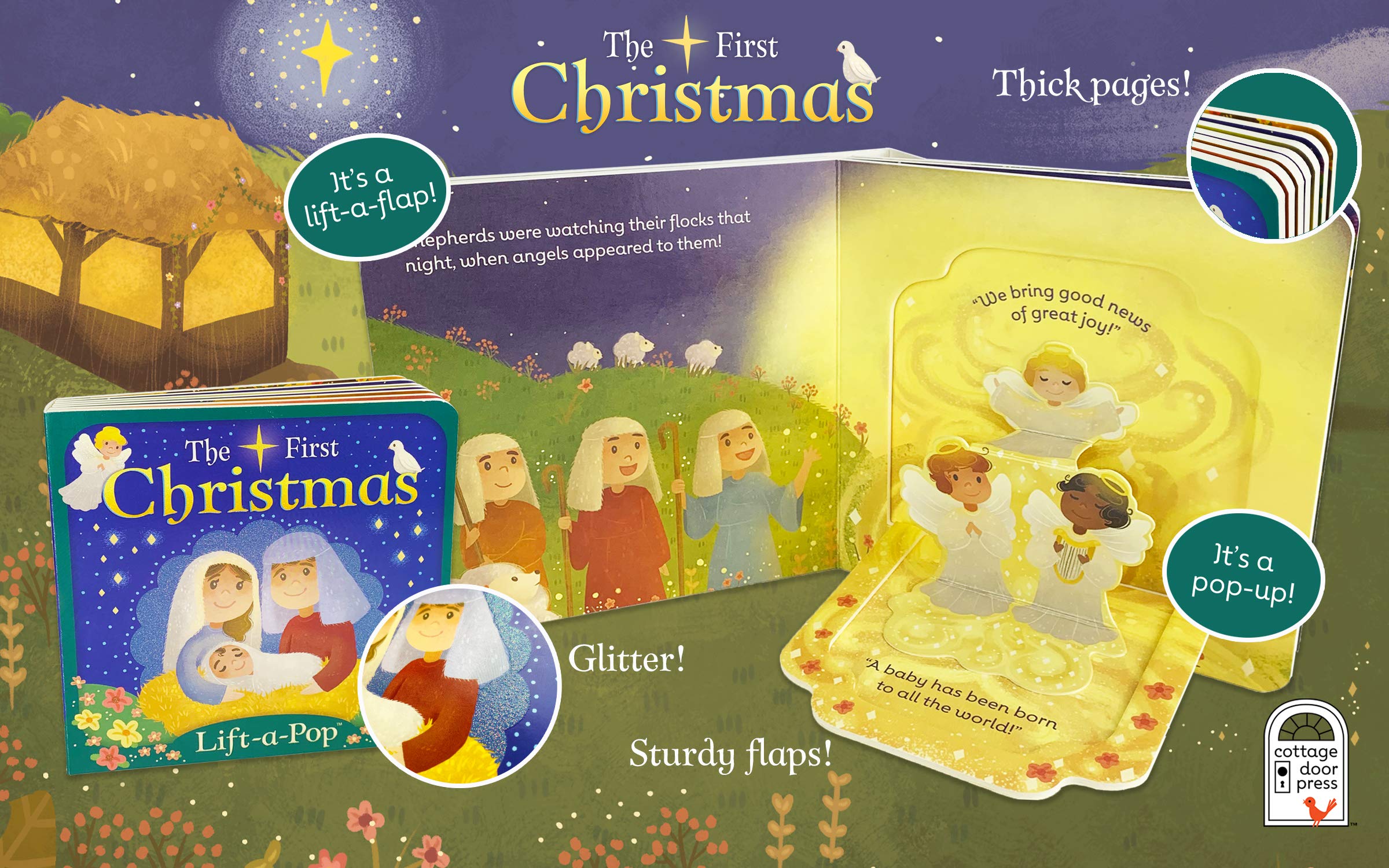 The First Christmas: Lift-a-Pop Pop-Up Board Book Holiday Gift For Babies and Toddlers