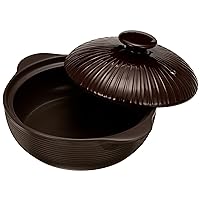 TAMAKI THM20-610 Thermatec 1 to 2 People, Chocolate, Diameter 9.6 x Depth 8.9 x Height 4.5 inches (24.4 x 20.2 x 11.5 cm), Induction, Open Fire, Microwave, Oven Safe