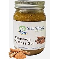 Sea Moss Gel- Wildcrafted Organic Irish Moss Non-GMO All Natural No Preservatives Vitamins and Minerals Healthy Digestion Immune Support (Cinnamon)