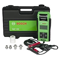 Bosch BAT155 Heavy Duty Battery Tester with Integrated Printer - Use with 6V and 12V Batteries, 12V and 24V Charging Systems, Large