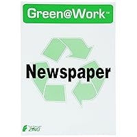 ZING 2022S Eco Label, Recycle Newspaper, Recycled Polystyrene Self Adhesive, 14Hx10W, 5/Pk