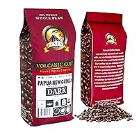 DARK ROAST VANUAT Volcanic Cult Organic Supreme Finest Artisan COFFEE Whole Bean Beans for Drip Coffee Cold Brew Espresso French Press Turkish Brew (Papua New, 16oz | Dark Roast)