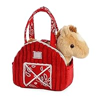 Aurora® Fashionable Fancy Pals™ Red Barn Horse Stuffed Animal - On-The-go Companions - Stylish Accessories - Red 7 Inches