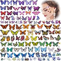 PAGOW 40Sheet(280+pcs) Temporary Butterfly Tattoo for Girl Kid Women Self adhesive Fairy Flower Waterproof Fake Colorful Art Face Arm Body for Birthday Party Valentines Favor Goodie Bag Stuffer Filler