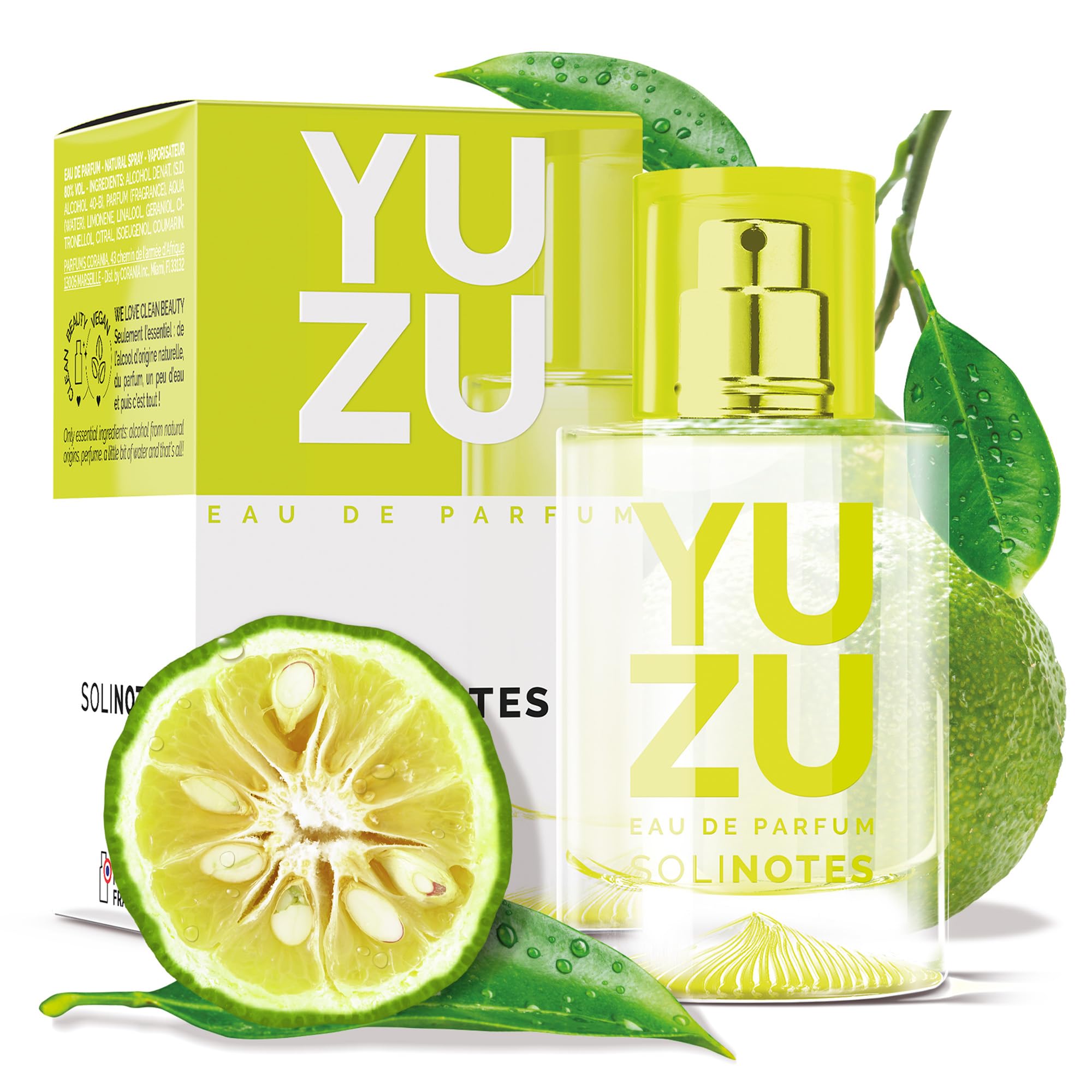 SOLINOTES Yuzu Perfume for Women - Eau De Parfum | Delicate Floral and Soothing Scent - Made in France - Vegan - 1.7 fl.oz