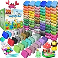 Air Dry Clay 100 Colors, Modeling Clay for Kids, DIY Molding Magic Clay, Gift for Kids