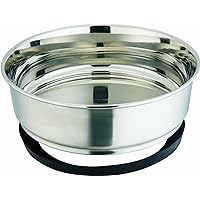 Heavy Duty Stainless Steel Dog Bowl with Removable Rubber Ring Base - 3 Quart - Anti-Skid, Easy to Clean,800025