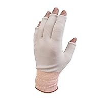 GLHF-M Nylon Half Finger Knit Glove Liner Cuff, 1.7 Mils Thick, Medium (Pack of 300 Pairs)