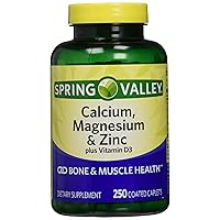 Calcium Magnesium and Zinc, 250 Caplets