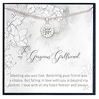 Grace of Pearl Promise Necklace for Girlfriend from Boyfriend to My Gorgeous Girlfriend Gift Necklace for Couples Jewelry Girlfriend for Girlfriends Birthday
