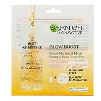 Garnier SkinActive Glow Boost Fresh-Mix Sheet Mask with Vitamin C, for all skin types, 1 count