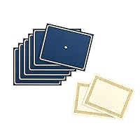 Gartner Studios Certificate Kit, Includes 60 Blue Certificate Holders and 60 Gold Foil Certificate Papers, 120 Total Pieces (97436)