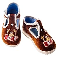 Embroidered Brown Bear Children Shoes