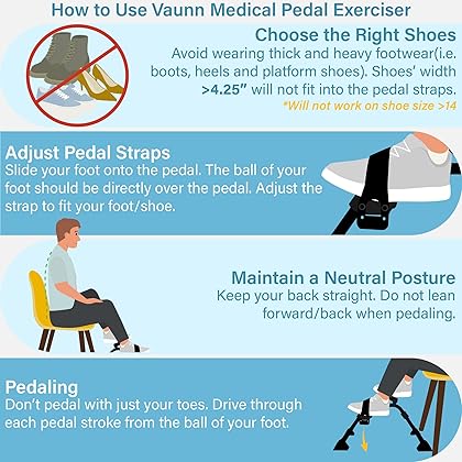 Vaunn Medical Under Desk Bike Pedal Exerciser with Electronic Display for Legs and Arms Workout (Fully Assembled Folding Exercise Pedaler, no Tools Required) , Dark
