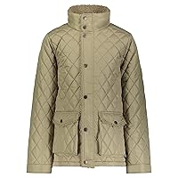 Vince Camuto Boys' Quilted Barn Coat Jacket, Khaki, 18