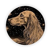 Saluki Dog, Coasters Gift, Set of 6, Cork Coasters with Holder, Absorbent Coasters for Dog Lovers, Personalized Drink Coasters - CA155