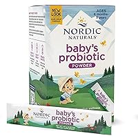 Nordic Naturals Baby’s Nordic Flora Probiotic Powder, Unflavored - 30 Packets - 4 Billion CFU - Digestive Health & Immune Support for Babies & Toddlers (6 Months to 3 Years) - 30 Servings
