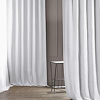 Bellino Room Darkening Curtains 96 Inches Long Curtains for Bedroom & Living Room (1 Panel), 50W x 96L, Greyish White