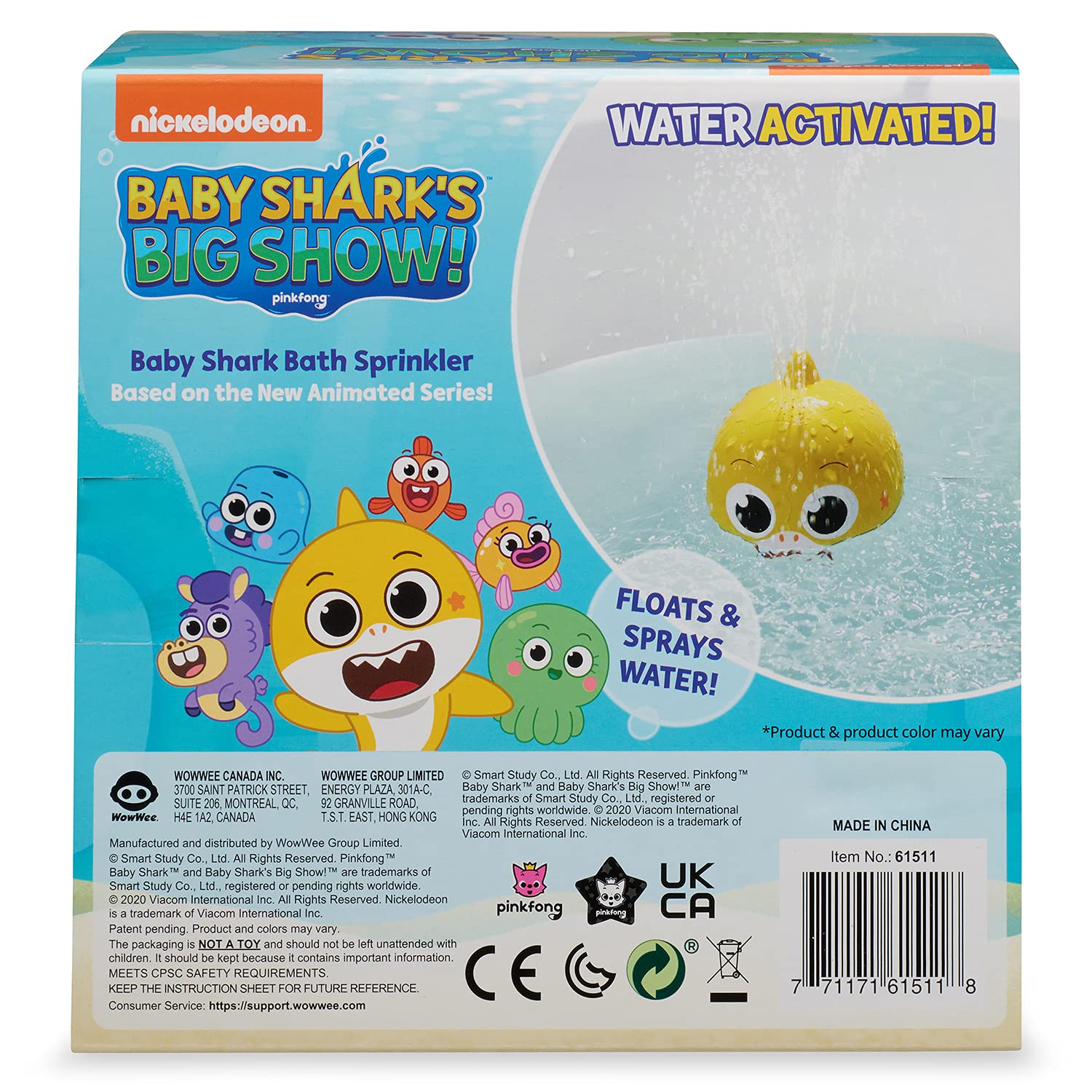 WowWee Baby Shark's Big Show! Bath Sprinkler and Water Toy – Kids Bath Toys