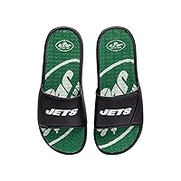 FOCO New York Jets NFL Mens Wordmark Gel Slides - L