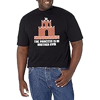 Nintendo Castle Gym Men's Tall Tops Short Sleeve Tee Shirt Black