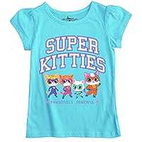 Disney Juniors Super Kitties Girls Short Sleeve T-Shirt-Ginny, Sparks, Bitsy, Buddy