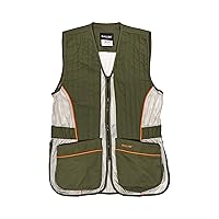 Allen Company Ace Shooting Range Vest with Moveable Shoulder Pad - Shooting Apparel for Adults - Medium/Large - Olive/Tan