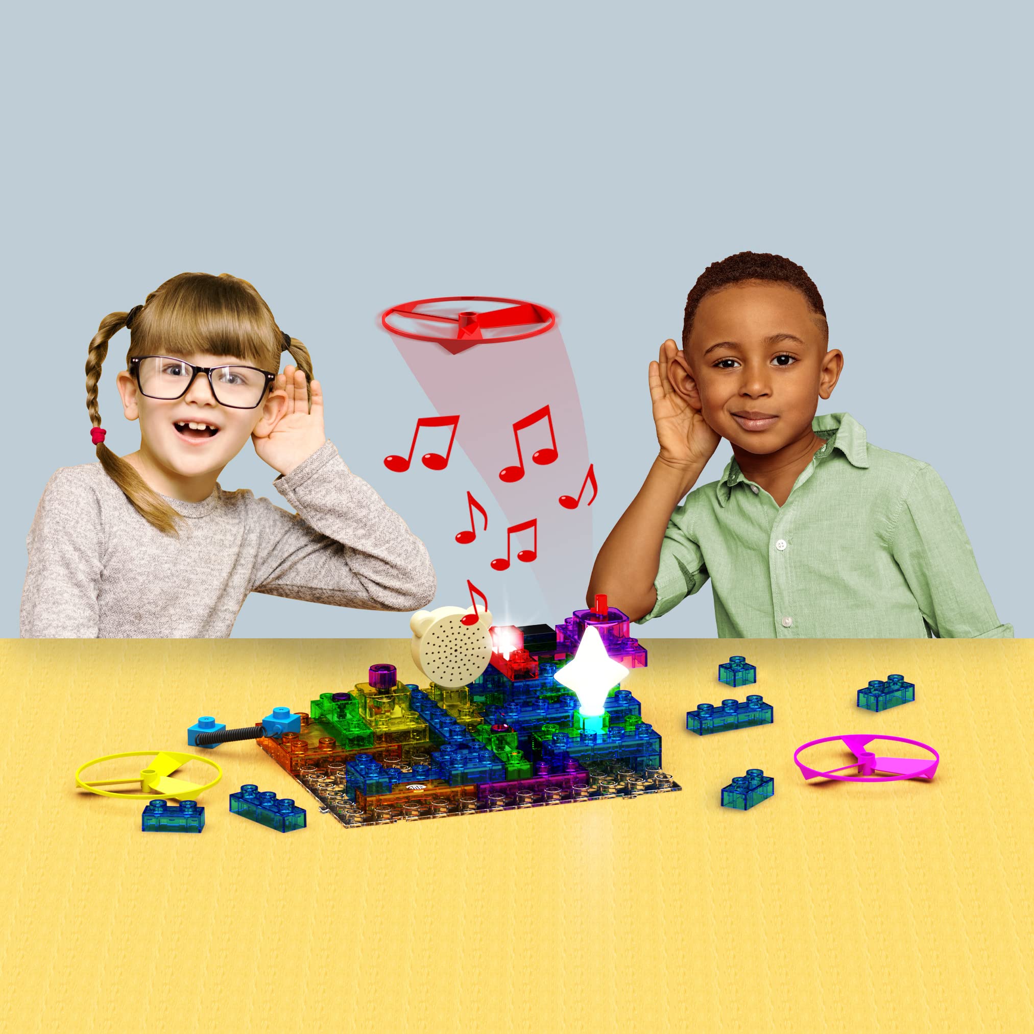 E-Blox Building Blocks STEM Circuit Kit, 120 Projects, Build Your Own Sound Machine & Radio, Build Real Working FM Radio & Listen to Favorite Station, Science, Birthday Gift, Boys, Girls, 8+