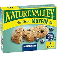 Nature Valley Soft-Baked Muffin Bars, Blueberry, Snack Bars, 5 Bars, 6.2 OZ