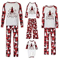 ZunFeo Family Christmas Pajamas Matching Sets 2023 Funny Print Christmas Jammies Holiday Xmas Sleepwear Set Long Sleeve Pjs