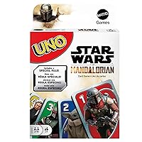 ​UNO Star Wars The Mandalorian, Themed Deck & Special Rule, Gift for Kid, Adult & Family Game Nights, Ages 7 Years Old & Up, HJR23