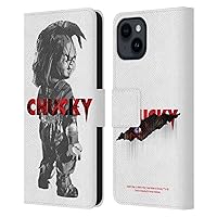 Head Case Designs Officially Licensed Child's Play Doll Key Art Leather Book Wallet Case Cover Compatible with Apple iPhone 15