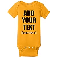 TEEAMORE Custom Baby Bodysuits Add Your Text For Baby Girl & Boy Personalized Bodysuit