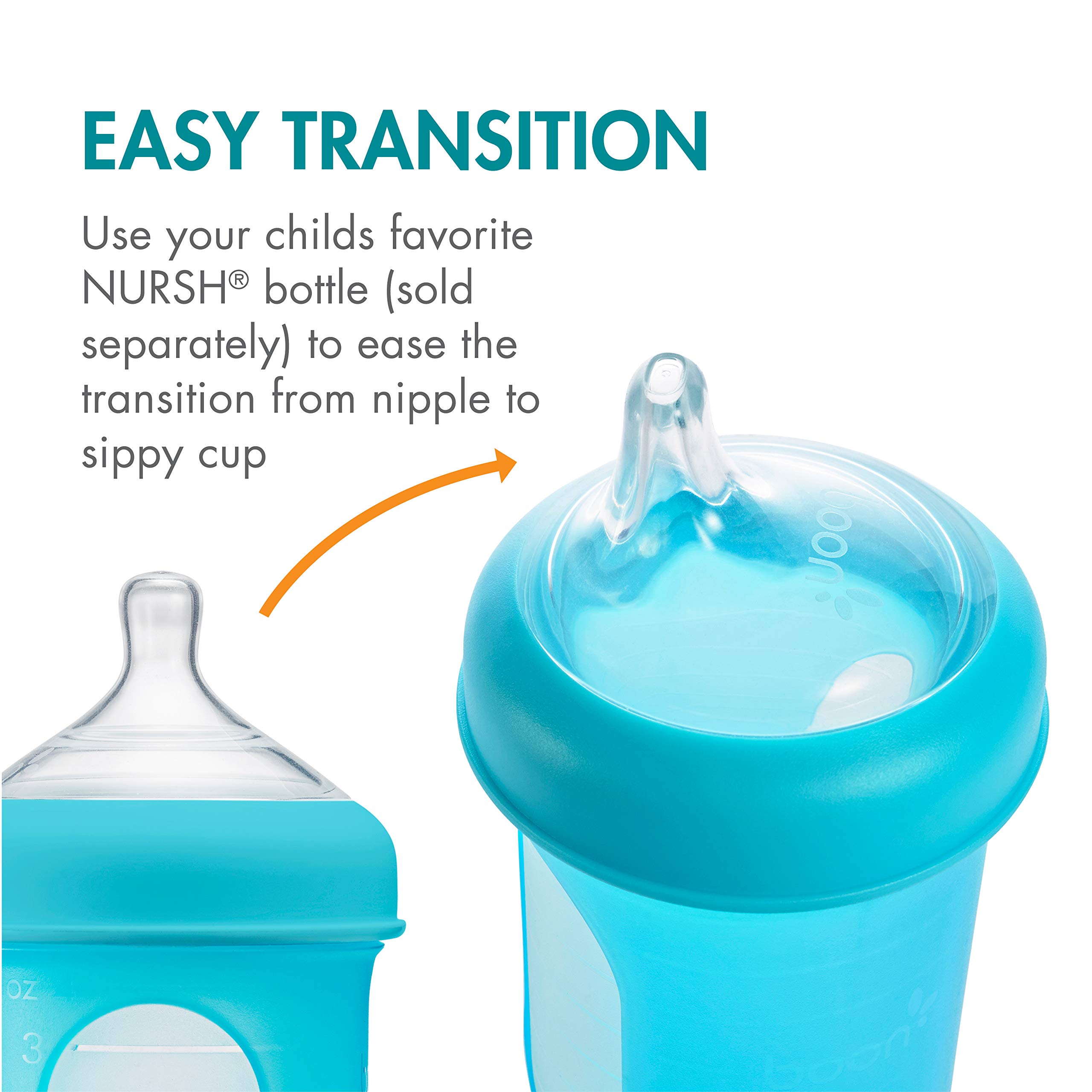 Boon NURSH Silicone Sippy Cup Lid, 6 Months and up (Pack of 3), 1L