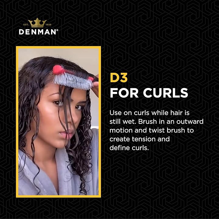 Mua Denman Hair Brush for Curly Hair D3 (Black) 7 Row Classic Styling Brush  for Detangling, Separating, Shaping and Defining Curls trên Amazon Mỹ chính  hãng 2023 | Fado