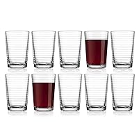 Glaver's Juice Glasses 7 oz. Set of 10 Glass Cups – Beverage Water Tumblers For Home and Bar, Water, Cocktails, Iced tea. Dishwasher Safe.…